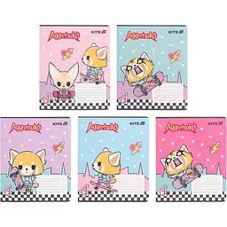 Набір зошитів Kite Aggretsuko 18 аркушів в клітинку 20 шт. (AR25-236)