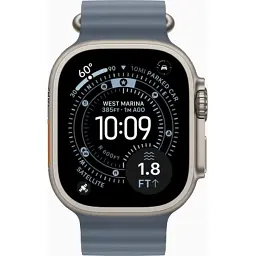 Смарт-годинник Apple Watch Ultra 3 GPS + Cellular 49mm Natural Titanium Case with Anchor Blue Ocean Band (MEWH4QP/A) - мініатюра 2