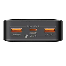 Акумулятор зовнішній Повербанк Baseus Bipow 20000 mAh 22.5W powerbank PPXD20 чорний - мініатюра 4