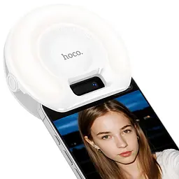 Портативна лампа для селфі Hoco K160 Olas 400 mAh White - мініатюра 3