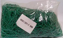 Банківські гумки, Plast, №90, зелені, 1,5 мм, діаметр 90 мм, 1 кг, для пакування та в'язання зелені
