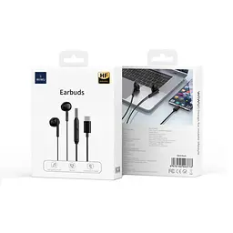 Навушники Wiwu EB314 Type C Wired Earphone чорні - мініатюра 2
