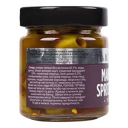 Оливки Nefeli Mandarin Spritz зелені без кісточки мандарин-чилі у солодкому розсолі 200 г - мініатюра 4