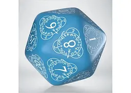 Кубик D20 Level Counter Blue & white Die (1) (20LEV06) - мініатюра 2