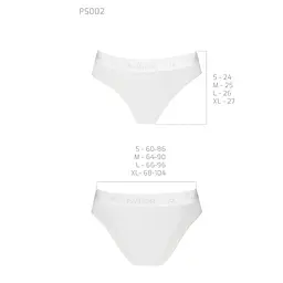 Трусики з прозорою вставкою Passion PS002 PANTIES S, white - мініатюра 5