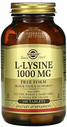 L-лізин Solgar L-Lysine 1000 мг 100 таблеток