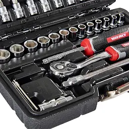 Набір головок торцевих Vitals Master з тріскачкою 1/4" 46 предметів (186167) - мініатюра 6
