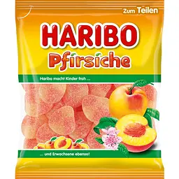 Желейні цукерки Haribo Pfirsiche зі смаком персика 175 г (4001686327579)