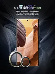 Захисне скло для камери Samsung Galaxy S24 Ultra 5G (SM-S928), Supreme BI, жовтий колір, з рамкою, глянцеве скло для захисту лінз, протиударне, прозоре, з клейовим шаром по контуру, не впливає на якість фото, ArmorStandart (ARM76604) - мініатюра 4