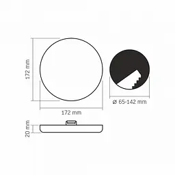 LED світильник безрамковий круглий VIDEX VLE-DLFR-244 24W 4000K 220V - мініатюра 4