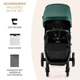 Прогулянкова коляска Kinderkraft Mitzy Jade Green (KSMITZ00GRE0000) - мініатюра 6