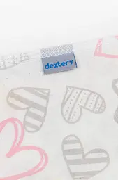 Пелюшка Dexter's дитяча з ситцю з принтом в сердечка