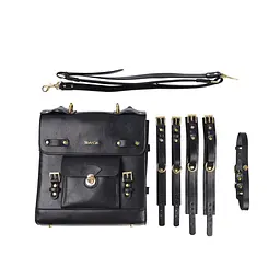Сумка-трансформер для зберігання секс-іграшок LOCKINK Detachable JK Bag, чорна, ПВХ - мініатюра 2