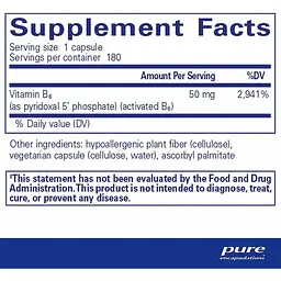 Вітамін B6 Pure Encapsulations 180 капсул - мініатюра 2