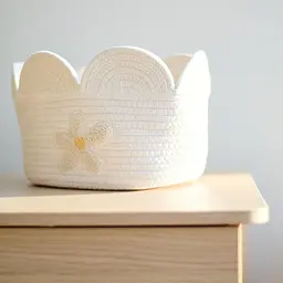 Кошик для іграшок Childhome Flower 30x20x15 см білий (CCBAFL20) - мініатюра 6