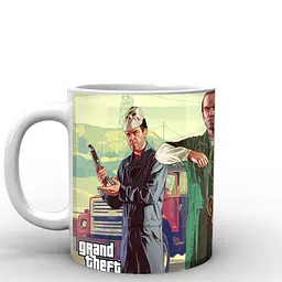 Кухоль GeekLand GTA ГТА маски GT.02.09 330 мл білий - мініатюра 2