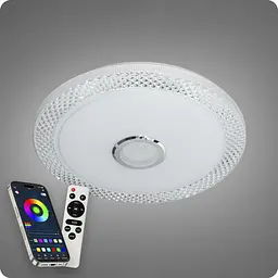 Люстра світлодіодна 517 Dlight RGB з пультом і колонкою 80Вт Білий (02158) - мініатюра 9