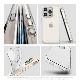 Прозрачный чехол для Realme 13 4G с защитой камеры, тонкий, силиконовый, бесцветный, ударопрочный, противоударный бампер с закрытой камерой, ArmorStandart (ARM80520) - мініатюра 4