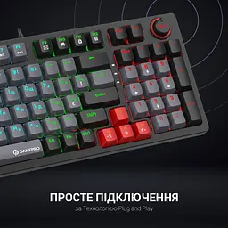 Клавіатура GamePro MK120B Red Switches Black [MK120R] [111033] - мініатюра 5