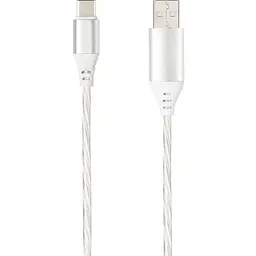 USB кабель Gelius Pro LED RGB GP-UC06c Type-C Silver - мініатюра 2