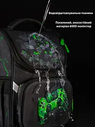 Ортопедичний шкільний рюкзак (ранець) School Standard для хлопчика 570 гр 14,5 літрів Чорний з зеленим - мініатюра 8