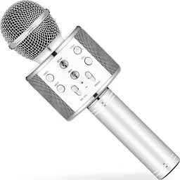 Караоке-мікрофон Wster бездротовий WS 858 Silver (au085) - мініатюра 3