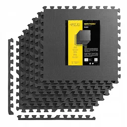 Мат-пазл (ласточкин хвіст) 4FIZJO Mat Puzzle EVA 180 x 120 x 1 cм 4FJ0387 Black (P-5907739310378) - мініатюра 1