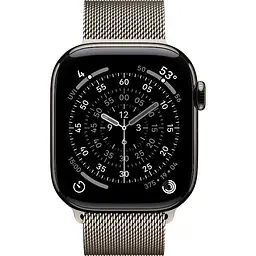 Смарт-годинник Apple Watch Series 11 GPS + Cellular 42mm Natural Titanium Case with Natural Milanese Loop (MF8P4) [151121] - мініатюра 2