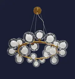 Люстра молекула кільце з кулями Levistella 761J2029-25 BRZ+CLWH - мініатюра 2