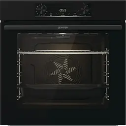 Духова шафа Gorenje електрична, 77л, A, дисплей, IconLed, піроліз, чорний