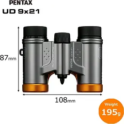 Бінокль Pentax UD 9x21 Grey Orange (61814) - мініатюра 2