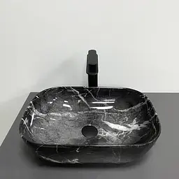 Умивальник VBI Ravenna black opal glossy накладний VBI-011225, Чорний - мініатюра 2