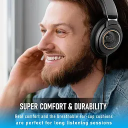 Навушники дротові Philips SHP9600 HiFi Over-ear Cable 3 м Black (SHP9600/00) - мініатюра 5