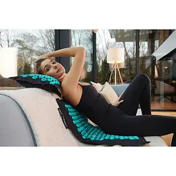 Килимок акупунктурний з подушкою 4FIZJO Eco Mat XL Аплікатор Кузнєцова 4FJ0514 Black/Blue (P-5907739317452) - мініатюра 5