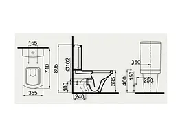 Унітаз-компакт Idevit Vega з кришкою Soft Close SETK2804-0306-001-1-6200, Білий - мініатюра 2