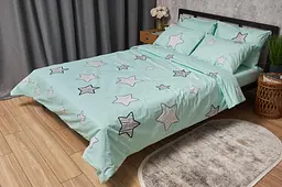 Комплект постільної білизни Moon&Star Бязь Gold Люкс Child Stars євро 200х220 наволочки 4х50х70