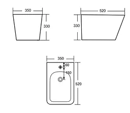 Біде підвісне Qtap Tern Stone grey QT17551303GSG - мініатюра 7