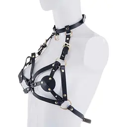 Портупея на груди Lockink Sevanda Queen Chest Harness With Removable Bra - мініатюра 2