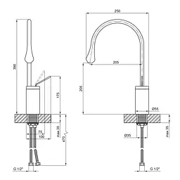 Змішувач для раковини Qtap Virgo 1066H103C (QTVIR1066H103C) - мініатюра 2