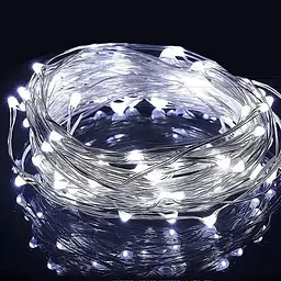 Світлодіодна гірлянда лінійна Eurolamp Led S2 100 діодів 10 м 3xAA 6000К (LED-GL-100/10/60(S2)) - мініатюра 2