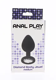 Анальна пробка ToyJoy Diamond Booty Jewel 8 см (чорний) - мініатюра 4
