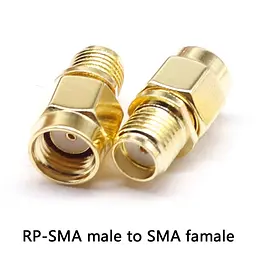 SMA перехідник з RP-SMA male на SMA female без штирків з 2-х сторін (100847) - мініатюра 3