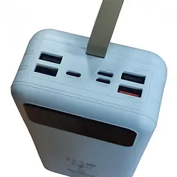 Power bank ENERX 40000mAh PD22,5W + швидке заряджання батарея заряджання 4 вбудовані кабелі Білий - мініатюра 5
