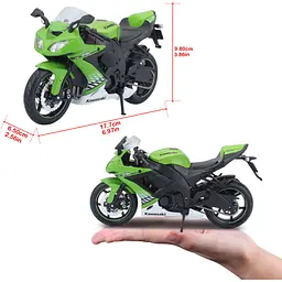 Мотоцикл іграшковий Maisto Kawasaki Ninja ZX-10R в масштабі 1:12 (31101-10011) - мініатюра 8