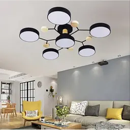 Світлодіодна LED люстра Linisoln Dim 9609/5+1BK - мініатюра 2