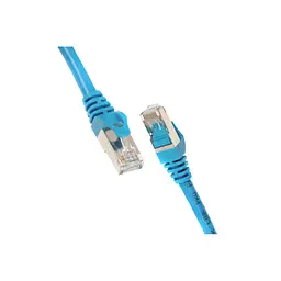 Патч-корд 1м S/FTP Cat 6 CU PVC 26AWG 7/0.16 blue 2E (2E-PC6SFTPCOP-100BL) - мініатюра 1