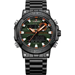 Наручний годинник чоловічий Naviforce Brutal Чорний (3521)
