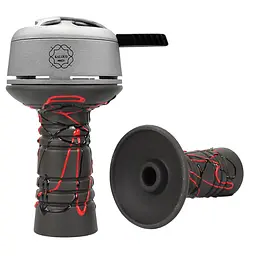 Чаша для кальяну Gusto Bowls Alien BLACK Glaze чорно-червоний - мініатюра 2