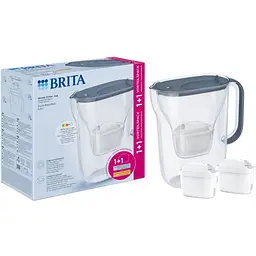 Фільтр-глечик Brita Style Essential Mxpro та 2 картриджа сіро-блакитний (1057796)