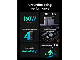 Мережевий зарядний пристрій UGREEN X763 Nexode Pro Space Gray (25877) - мініатюра 5
